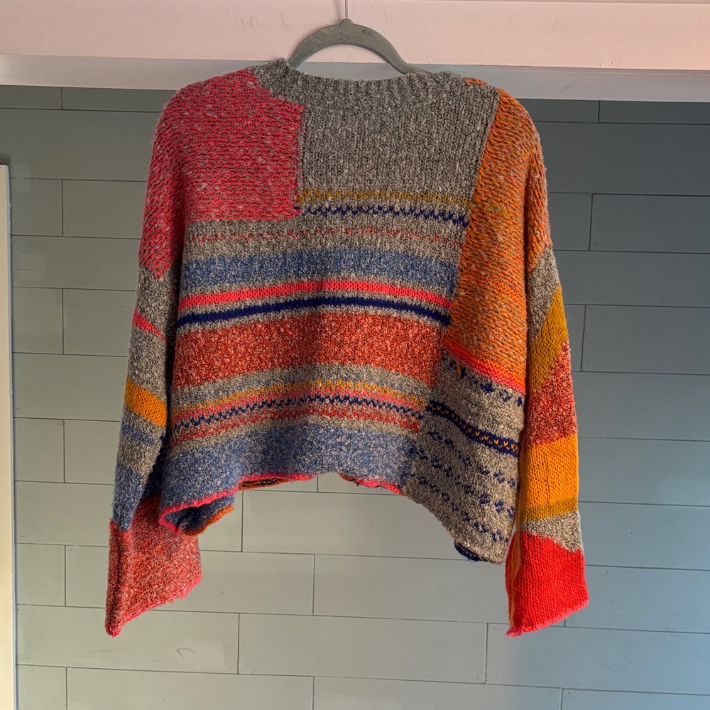 moon & madison Multicolor Patchwork Sweater - image 7